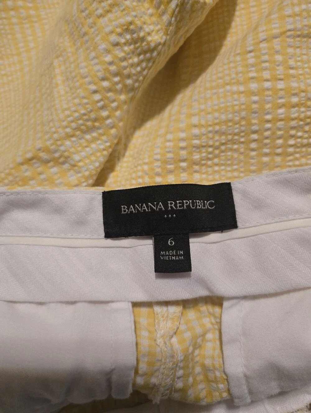 Banana Republic Yellow Plaid Flat-Front Men's Shorts